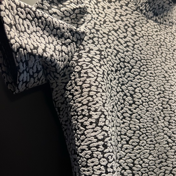 *Like New* ZARA Short Sleeve Shirt Stretchy Top Black and White US Size Medium - Picture 6 of 8